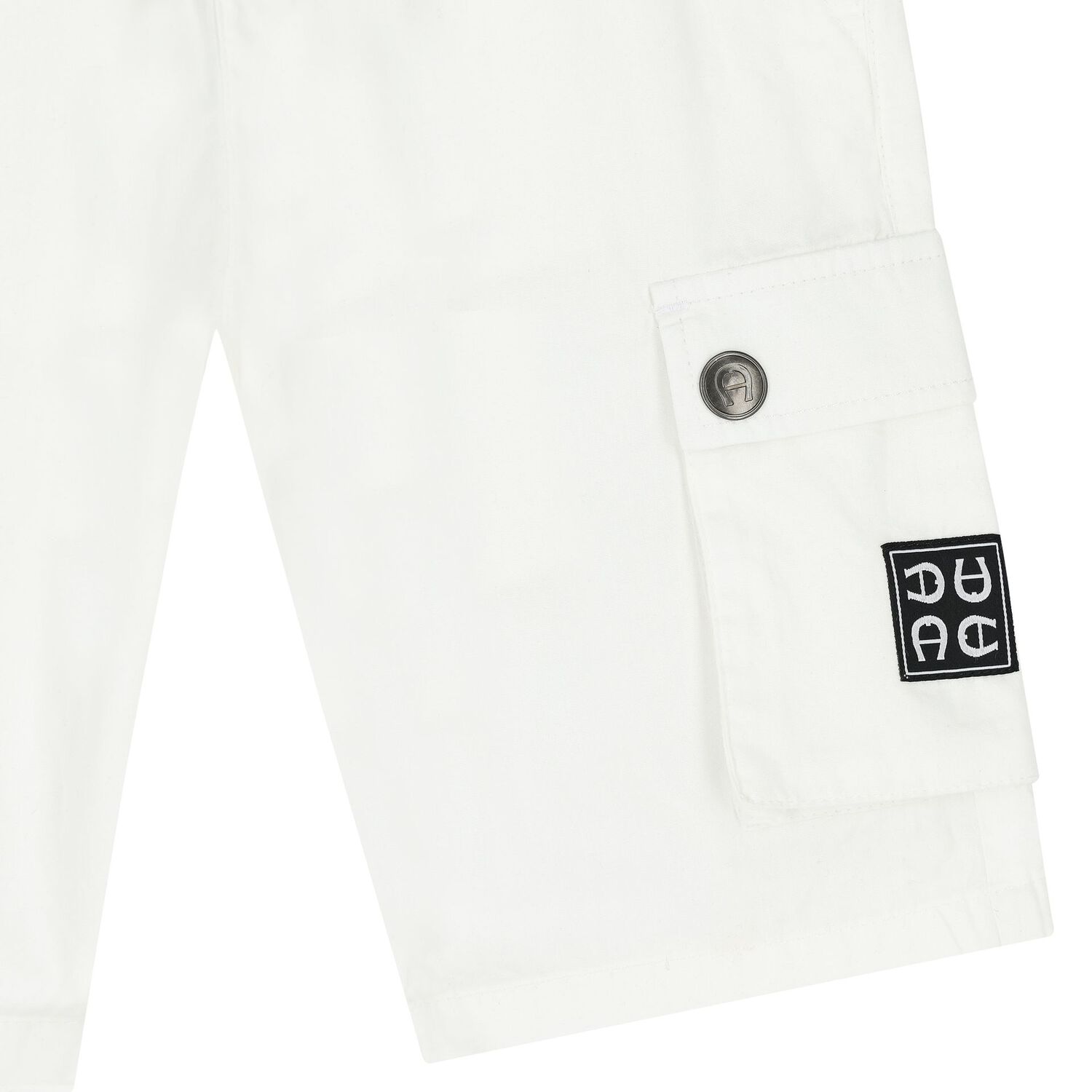 Boys White Logo Shorts, 1, hi-res