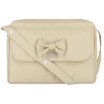 Beige Bow Baby Changing Bag