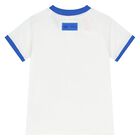 Younger White & Blue Disney Logo Shorts Set, 1, hi-res