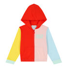 Girls Multi-Colored Logo Zip Up Top, 1, hi-res