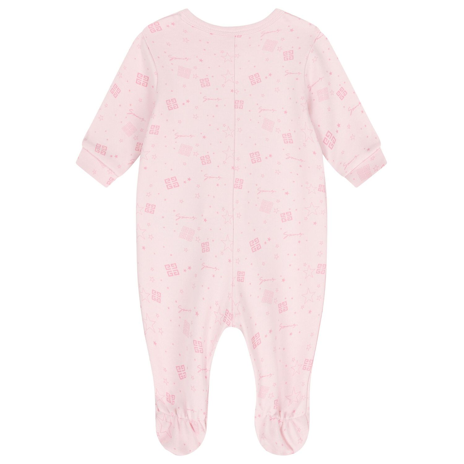 Baby Girls Pink Logo Babygrow, 1, hi-res