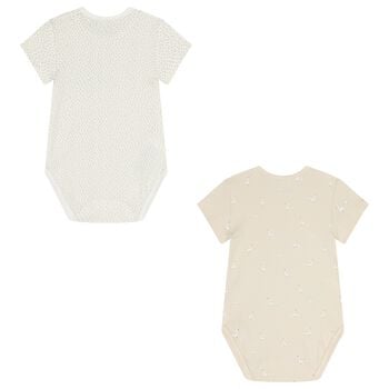 Ivory & Beige Bodysuits ( 2-Pack )