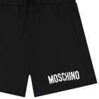 Boys Black Logo Shorts, 3, hi-res
