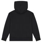 Black Logo Hooded Top, 1, hi-res