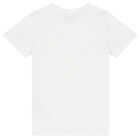 Girls White Logo T-Shirt, 1, hi-res