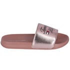 Girls Rose-Gold Logo Sliders, 1, hi-res