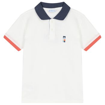 Boys White Polo Shirt