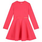 فستان بناتي بشعار وردي, 2, hi-res