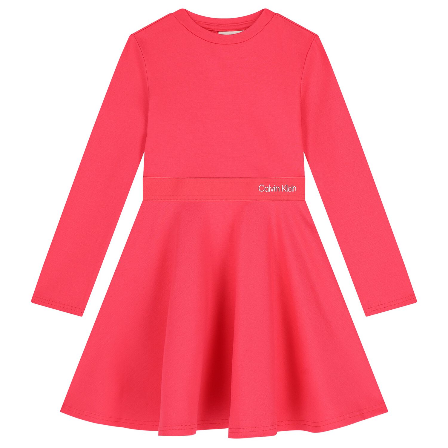 فستان بناتي بشعار وردي, 2, hi-res