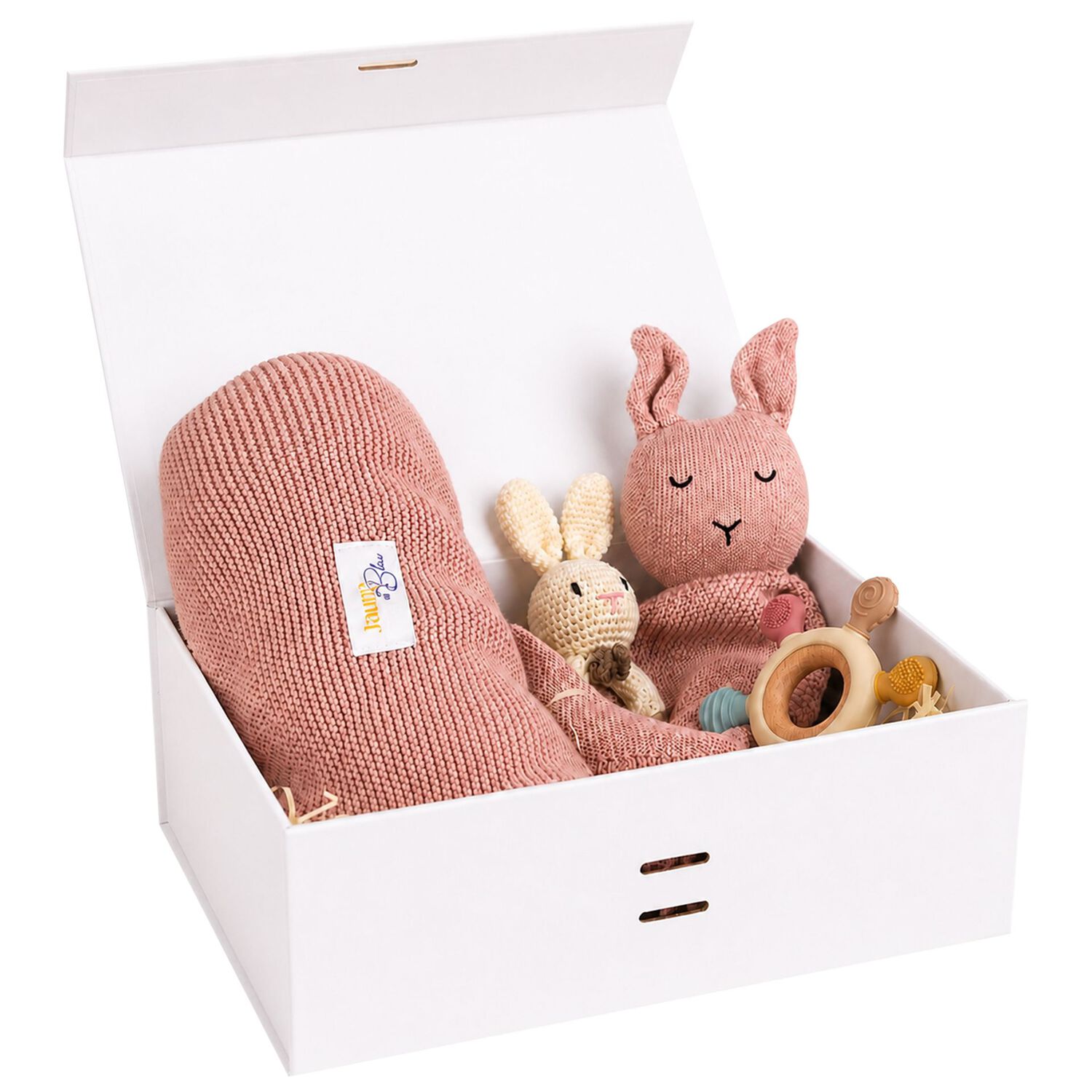Pink Baby Blanket & Bunny Comforter Gift Set, 1, hi-res