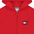 Boys Red Logo Zip Up Top, 1, hi-res