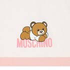 Pink & White Teddy Bear Logo Baby Blanket, 3, hi-res