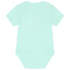 Baby Girls Beige & Green Logo Bodysuit Gift Set, 1, hi-res