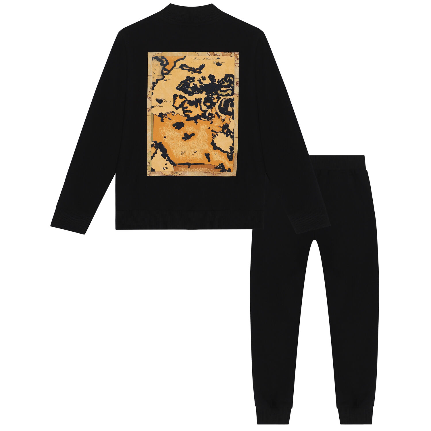 Boys Black & Beige Logo Tracksuit, 1, hi-res image number null