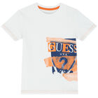 Boys White Logo T-Shirt, 2, hi-res