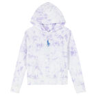 Girls Purple Tie Dye Logo Hooded Top, 1, hi-res