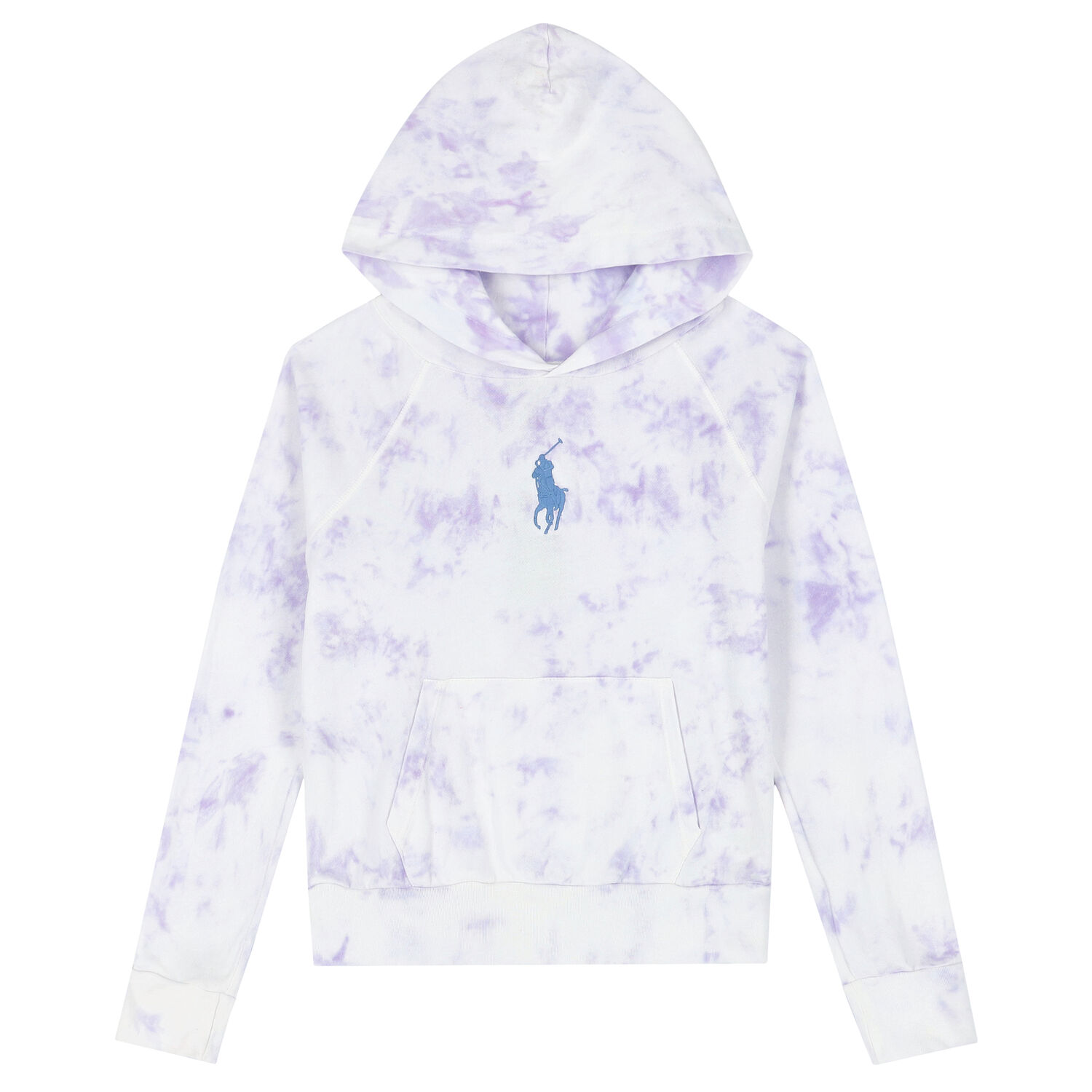 Girls Purple Tie Dye Logo Hooded Top, 1, hi-res