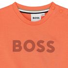 Younger Boys Orange Logo T-Shirt, 4, hi-res