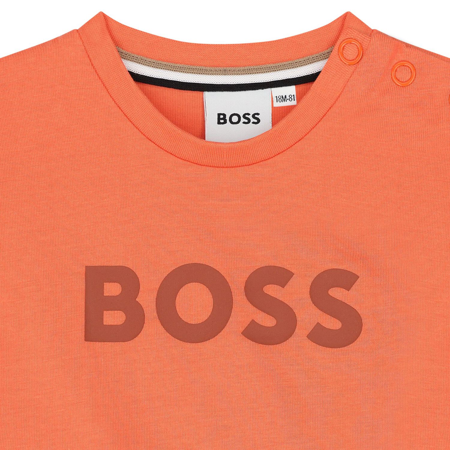 Younger Boys Orange Logo T-Shirt, 4, hi-res