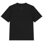 Boys Black Logo T-Shirt, 3, hi-res