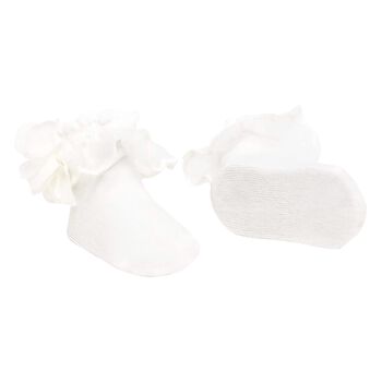 Baby Girls Ivory Headband & Socks Set