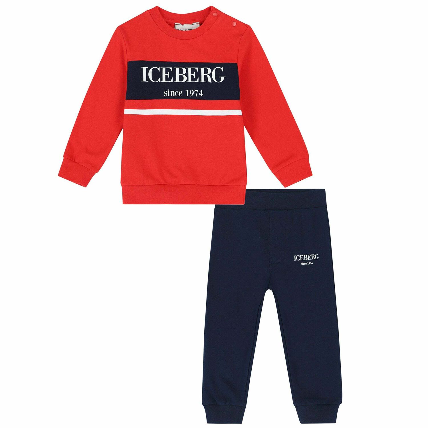 بدلة رياضية بالشعار باللون الاحمر والكحلى للاولاد, 1, hi-res image number null