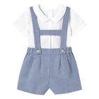 طقم شورت أزرق وأبيض للأولاد الصغار, 1, hi-res