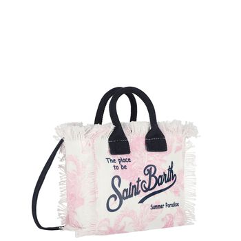 Girls White & Pink Vanity Mini Handbag ( 22cm )