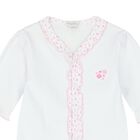 Baby Girls White Ruffled Babygrow, 1, hi-res