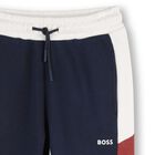 Boys Navy Blue Logo Joggers, 4, hi-res