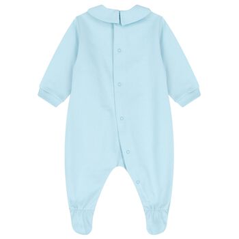 Blue Teddy Bear Logo Babygrow