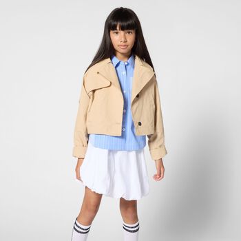 تنوره بنات بالشعار باللون الابيض 