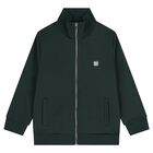 Boys Green Logo Zip Up Top, 1, hi-res