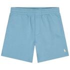 Boys Blue Logo Shorts, 1, hi-res