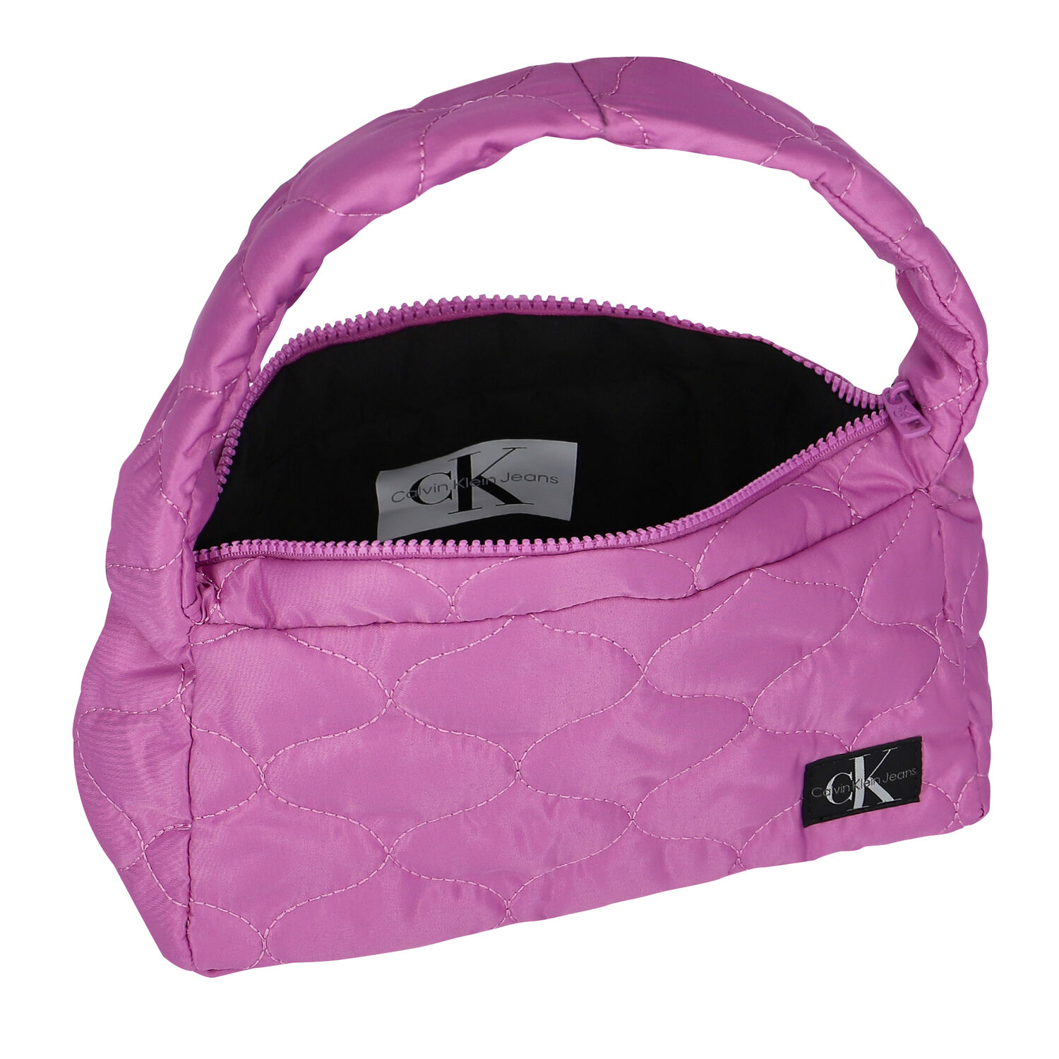 حقيبة مبطنة بالشعار باللون البنفسجي للبنات, 1, hi-res