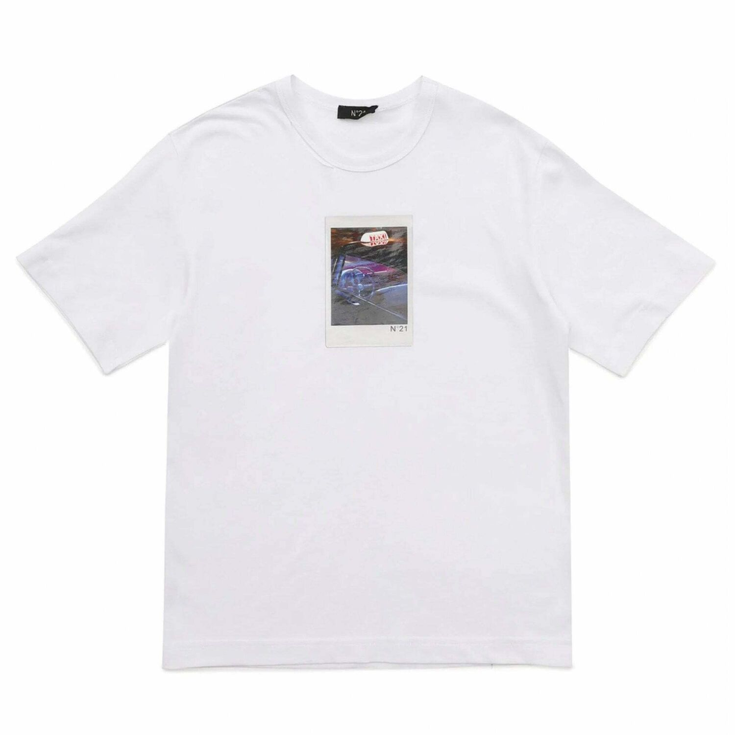 Boys White Taxi Print T-Shirt, 1, hi-res image number null
