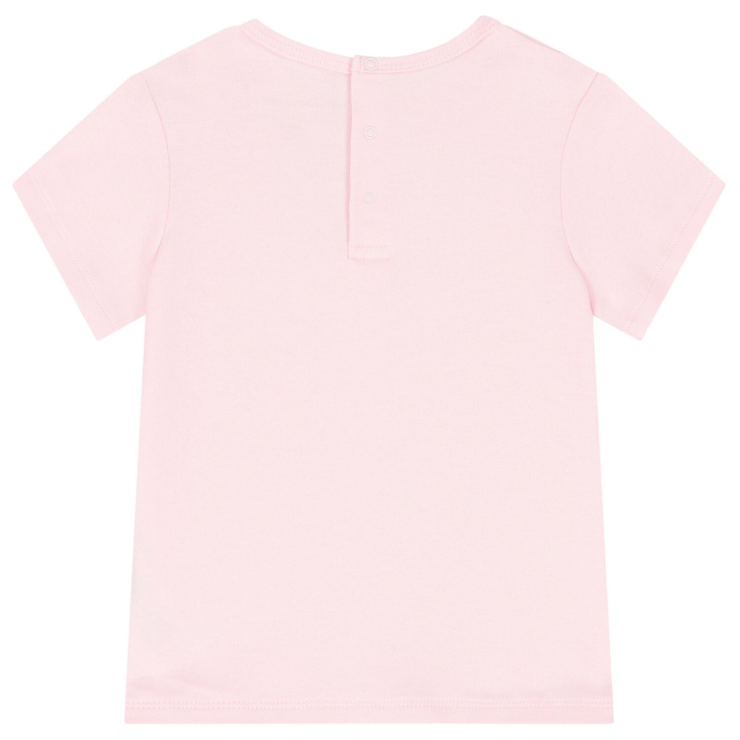 طقم شورت بالشعار باللون الوردي للبنات  , 1, hi-res