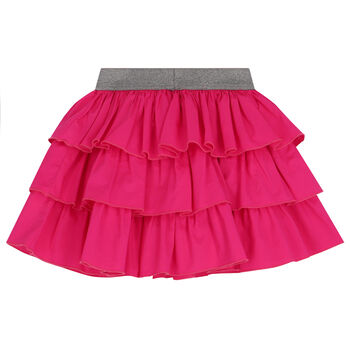 Girls Pink Ruffle Skirt 