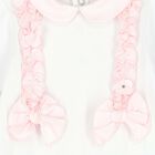 Baby Girls White & Pink Babygrow, 1, hi-res