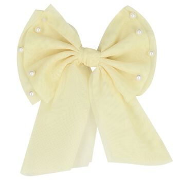 Girls Yellow Bow Hairclip