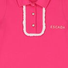 Girls Pink Logo Polo Dress, 1, hi-res
