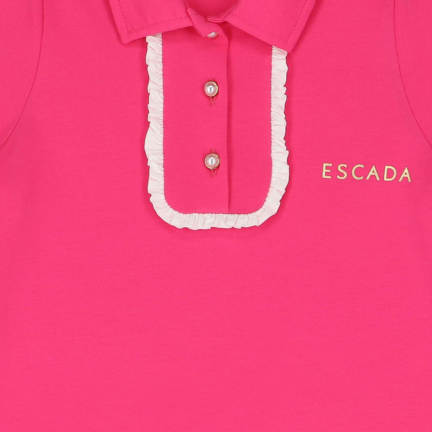 Girls Pink Logo Polo Dress, 1, hi-res