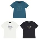Blue Black & White Eagle Logo T-Shirts (3 Pack), 1, hi-res