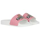 Girls Pink Teddy Bear Logo Sliders, 1, hi-res