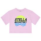 تيشيرت بنات بالشعار باللون البنفسجي, 1, hi-res