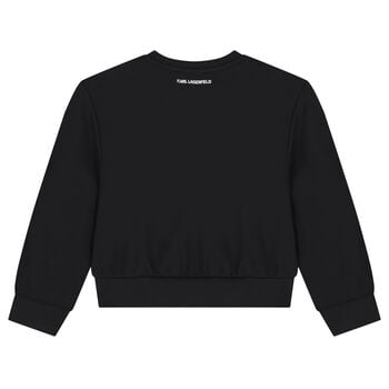 Girls Black Choupette & Ikonik Karl Sweatshirt