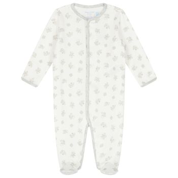 Baby Boys White Polo Bear Babygrow