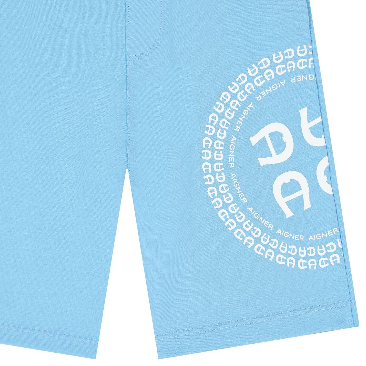 Boys Blue Logo Shorts, 3, hi-res