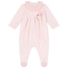Baby Girls Pink Striped Babygrow, 3, hi-res