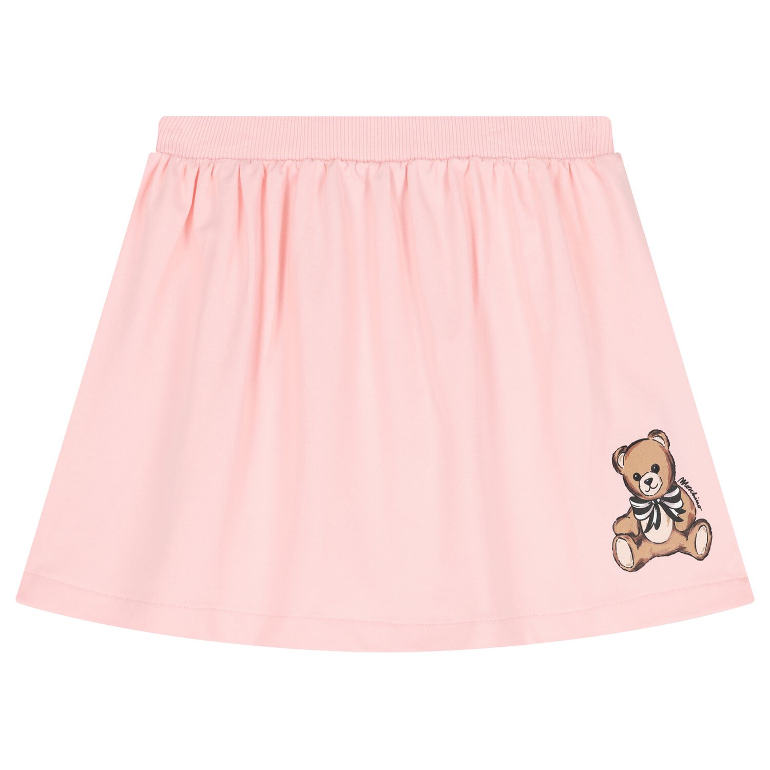 Girls Pink Teddy Bear Logo Skirt, 2, hi-res image number null
